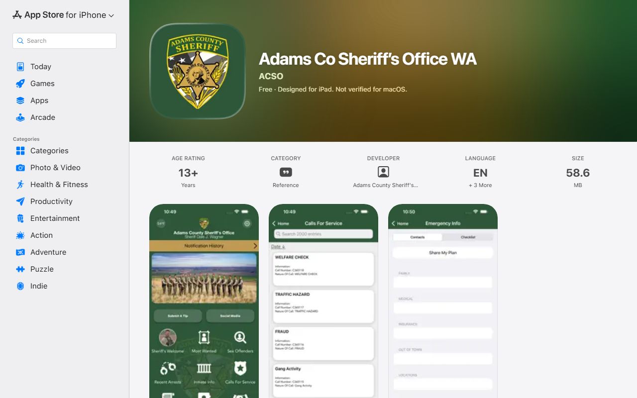Adams County booking photos sheriff app roster listing